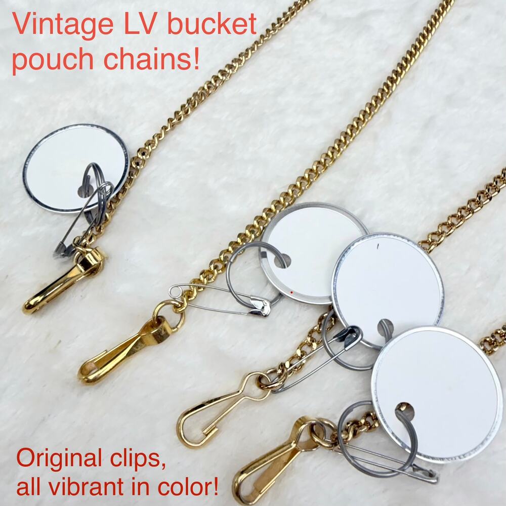 Louis Vuitton gold brass chain from vintage Bucket bag to attaches pouch ONE! - Picture 7 of 10